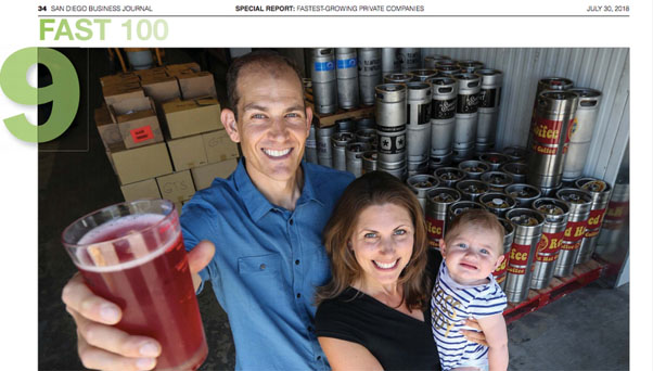 Kombucha On Tap™ Named 9th Fastest-Growing Private Company in San Diego
